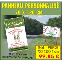 Panneau PVC personnalisé (120 x 70 x 1 cm)